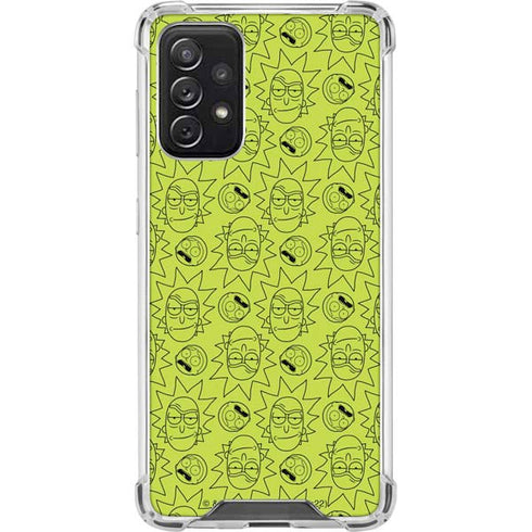 Adult Swim Rick and Morty Rick and Morty All Over Print Galaxy A72 5G Clear Case